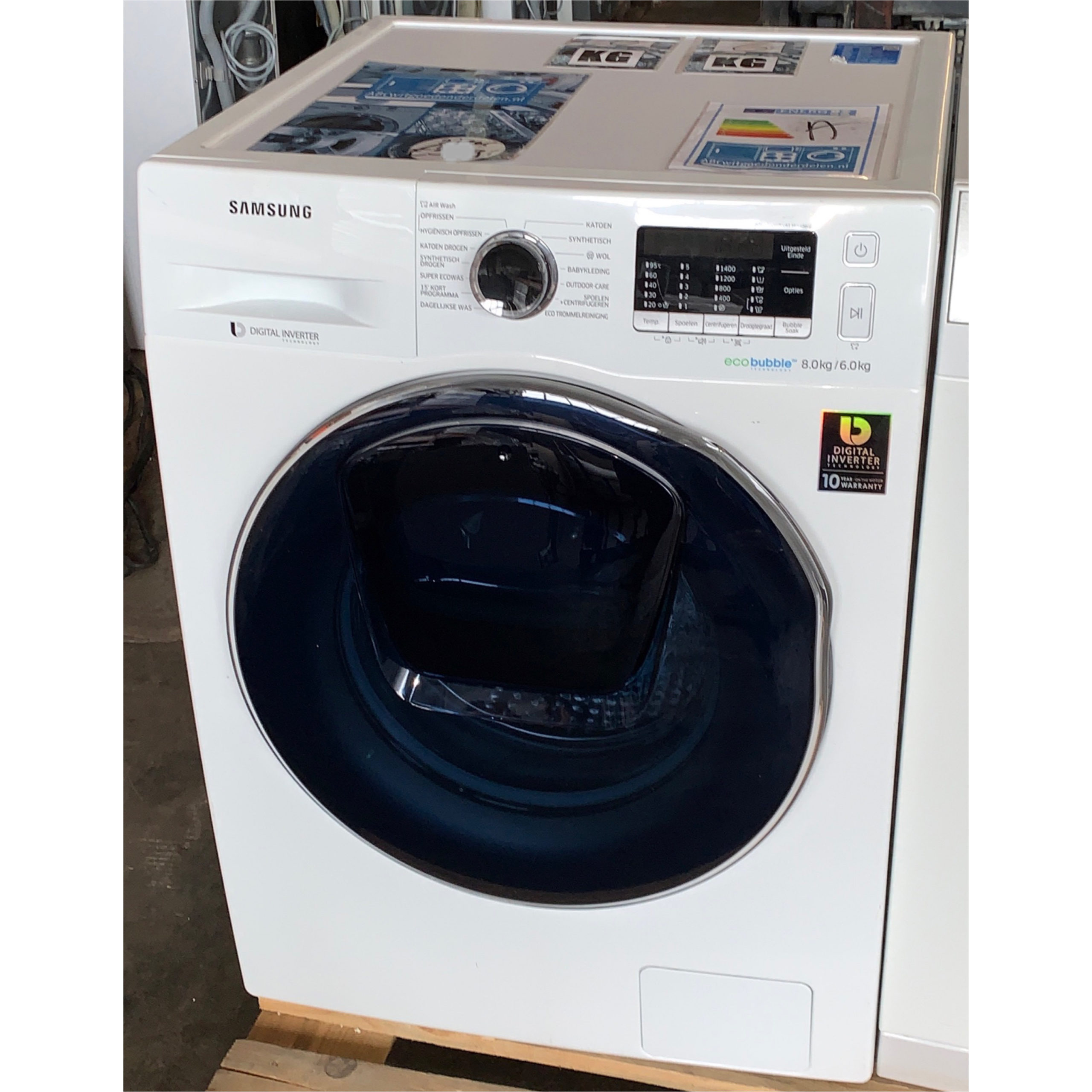 Wasdroogcombinatie samsung addwash ecobubble 8kg wd80k5400 419