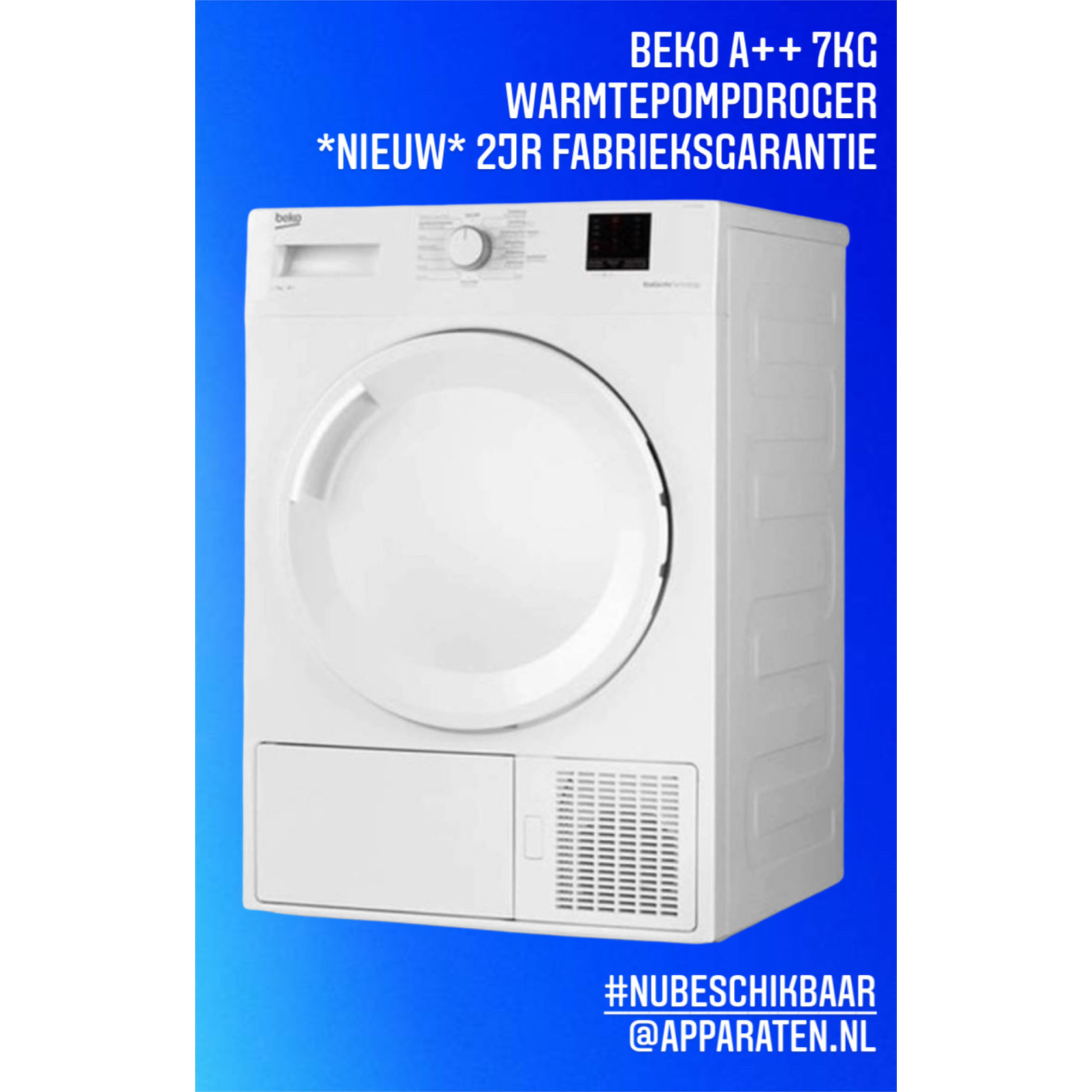 BEKO Warmtepompdroger A++ 7kg Nieuw in Verpakking
