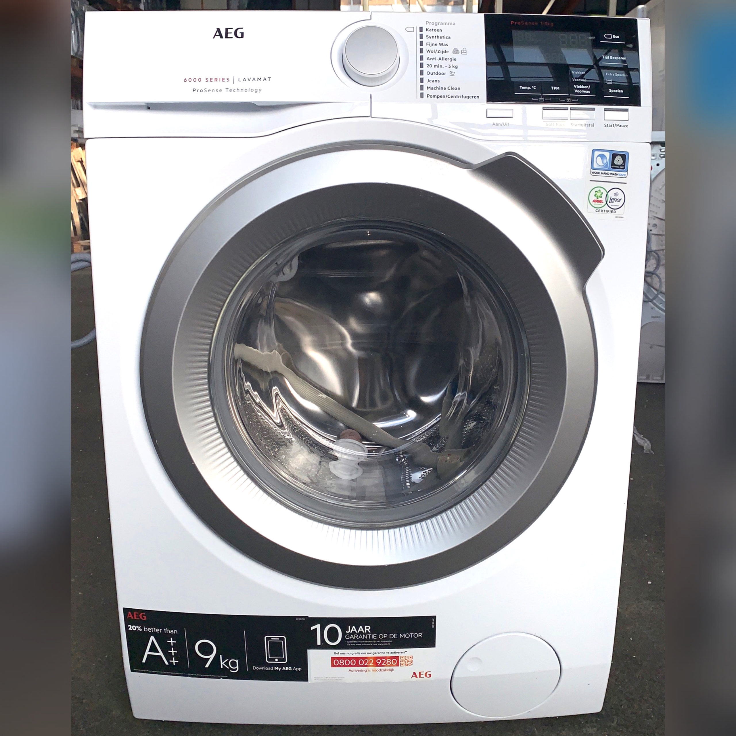 Productie convergentie Wiskundig Wasmachine AEG 6000SERIES 9kg A+++ L6FBBERLIN €379,- Apparaten.nl -Altijd  goedkoper!