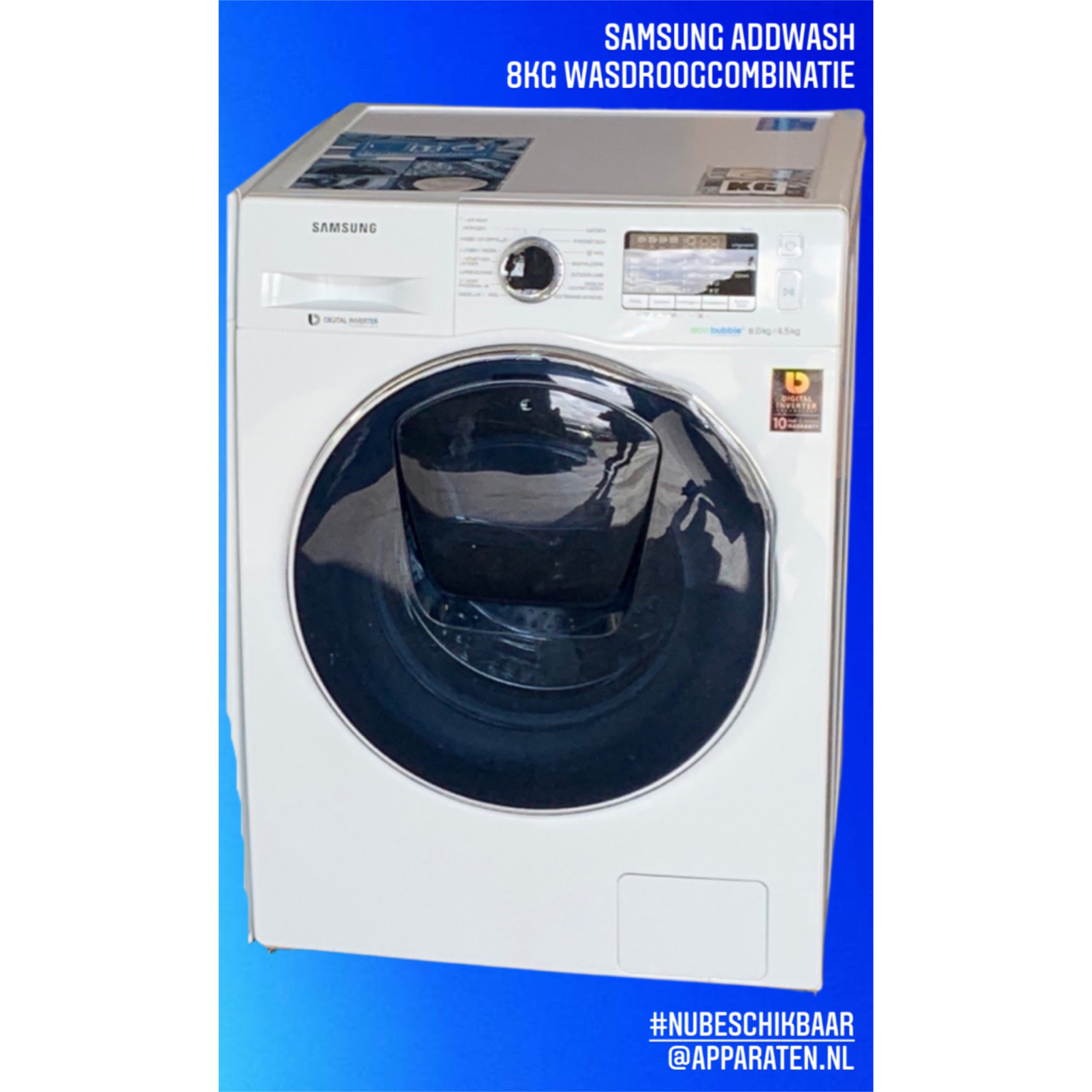 AANBIEDING!!! SAMSUNG ADDWASH 8kg Wasdroogcombinatie
