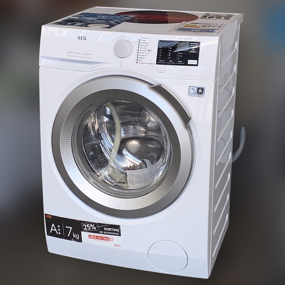 Metalen lijn oorsprong Gevestigde theorie Wasmachine AEG 6000SERIES 7kg A+++ L6FBBONN €269,- Apparaten.nl -Altijd  goedkoper!