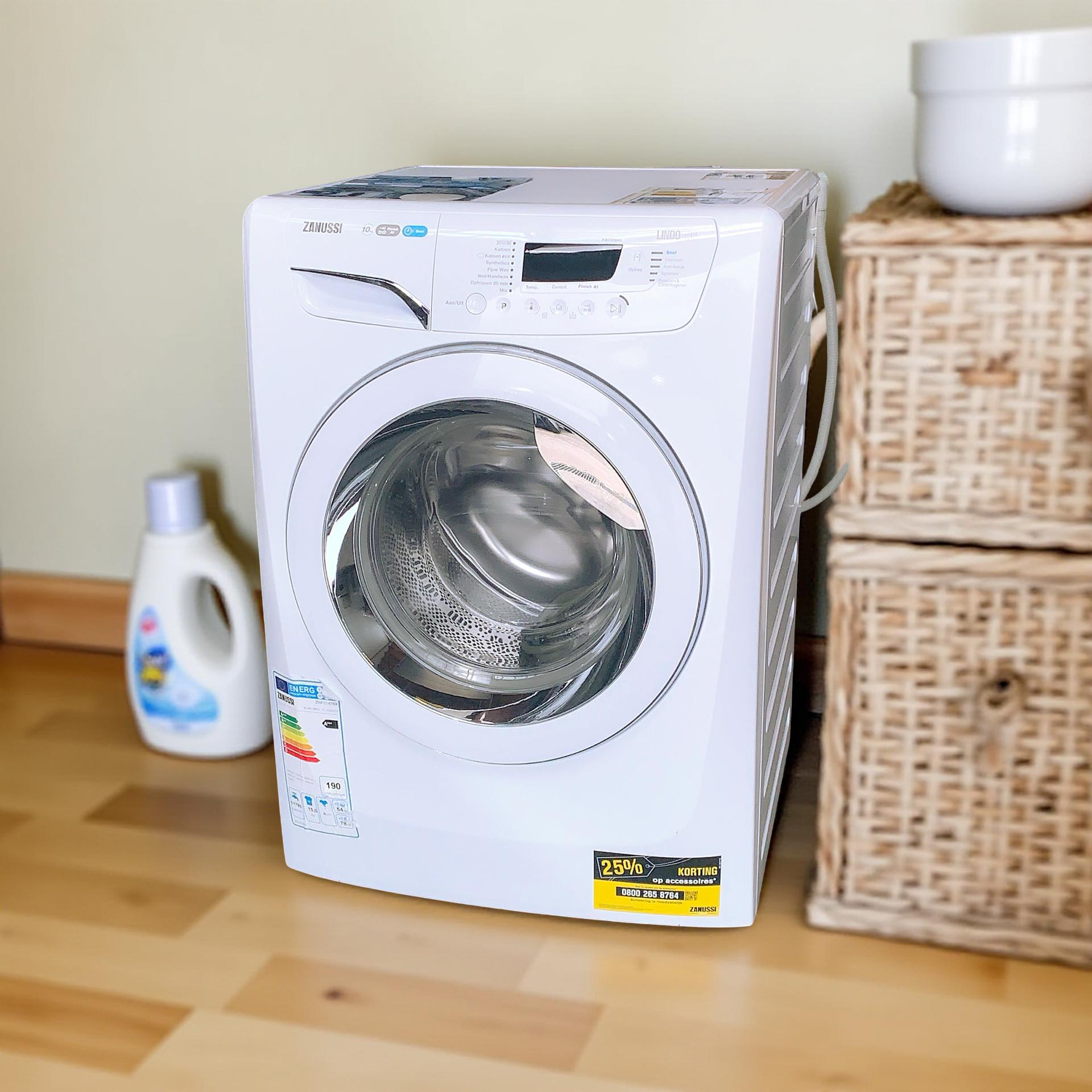 Wasmachine ZANUSSI 10kg A+++ ZWF0147NX €279,- (*tijdelijk gratis bezorgen*)