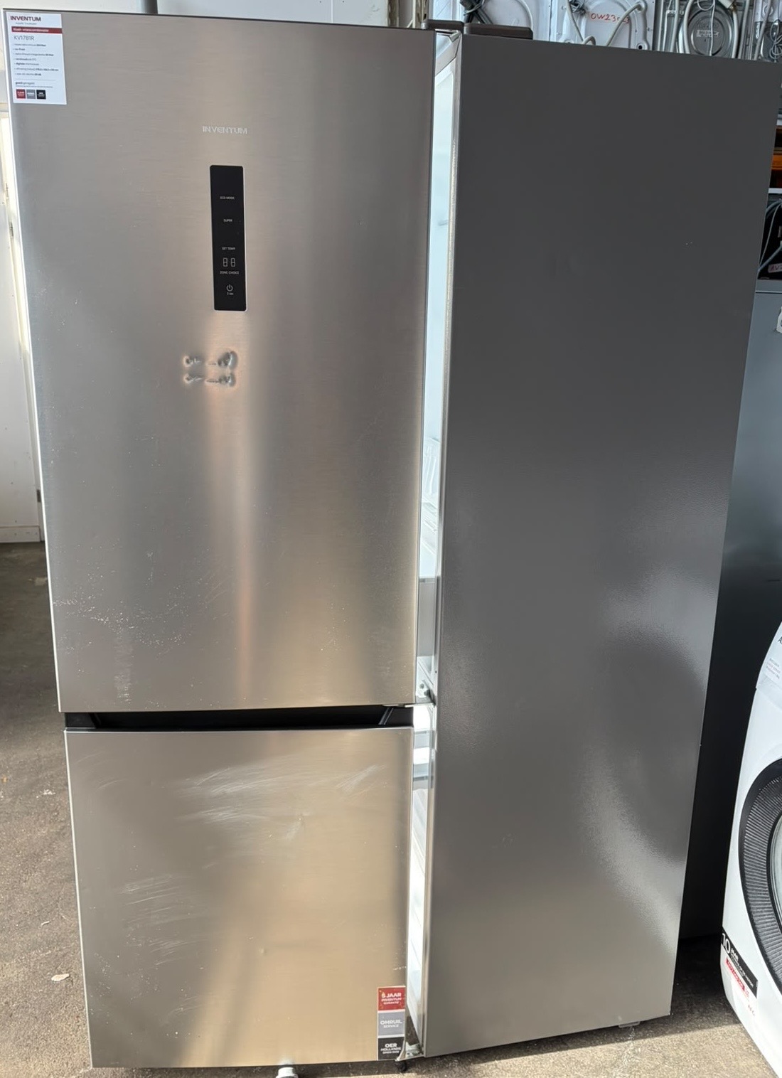 Koelvriescombinatie INVENTUM NoFrost 292liter KV1781RVS Outlet €199,- - Image 9