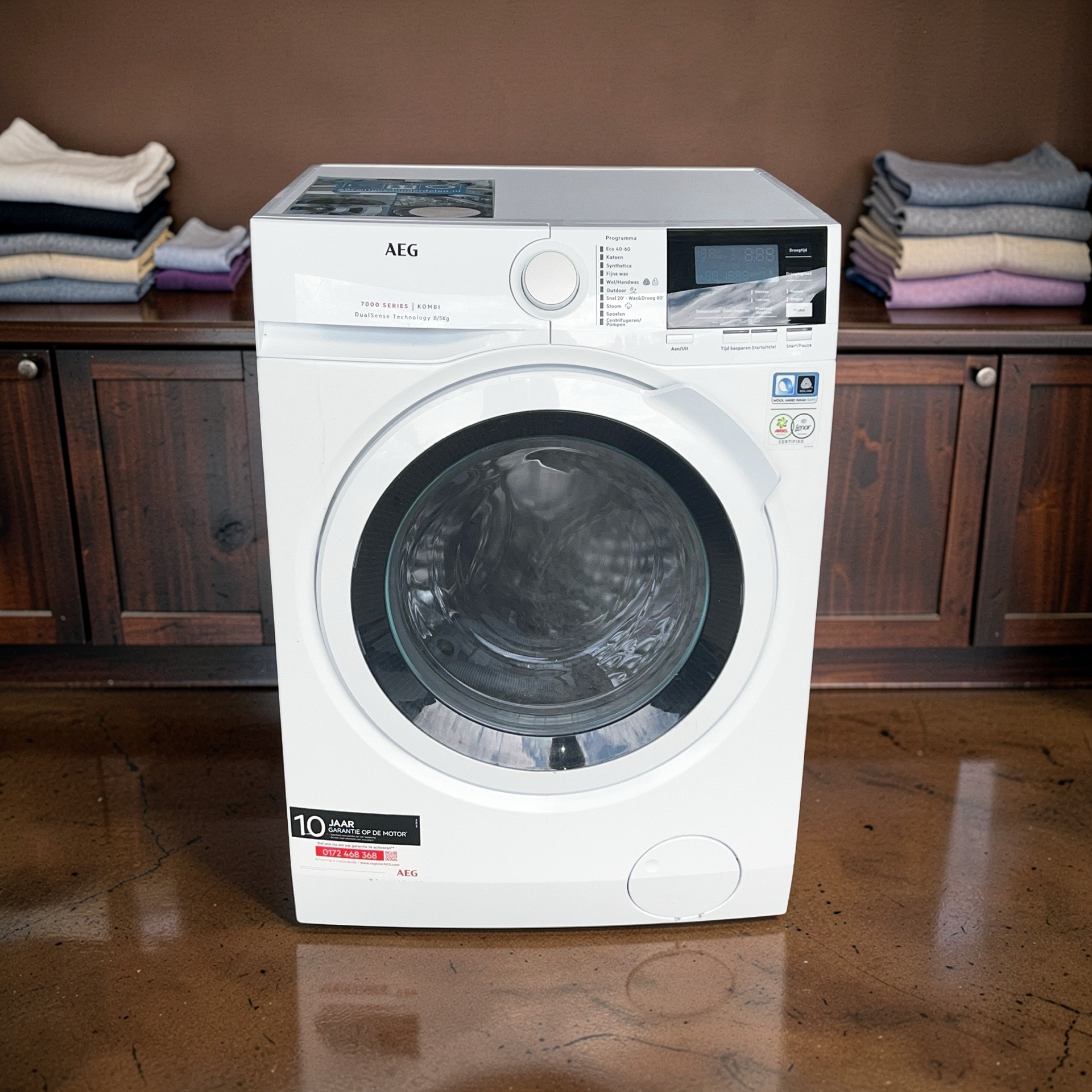 Wasdroogcombinatie AEG 7000SERIES DualSense 8kg 5kg 1600toeren L7WBN86GW €379,- - Image 3