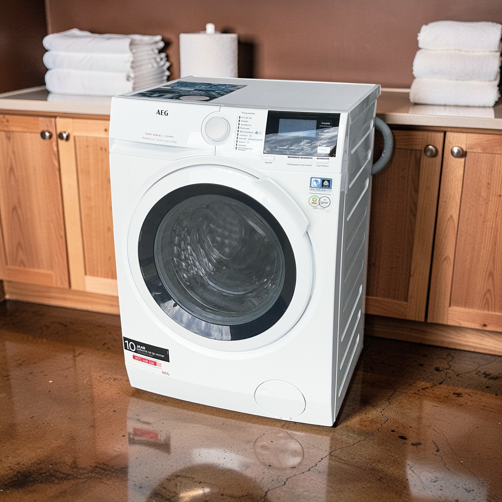 Wasdroogcombinatie AEG 7000SERIES DualSense 8kg 5kg 1600toeren L7WBN86GW €379,- - Image 2