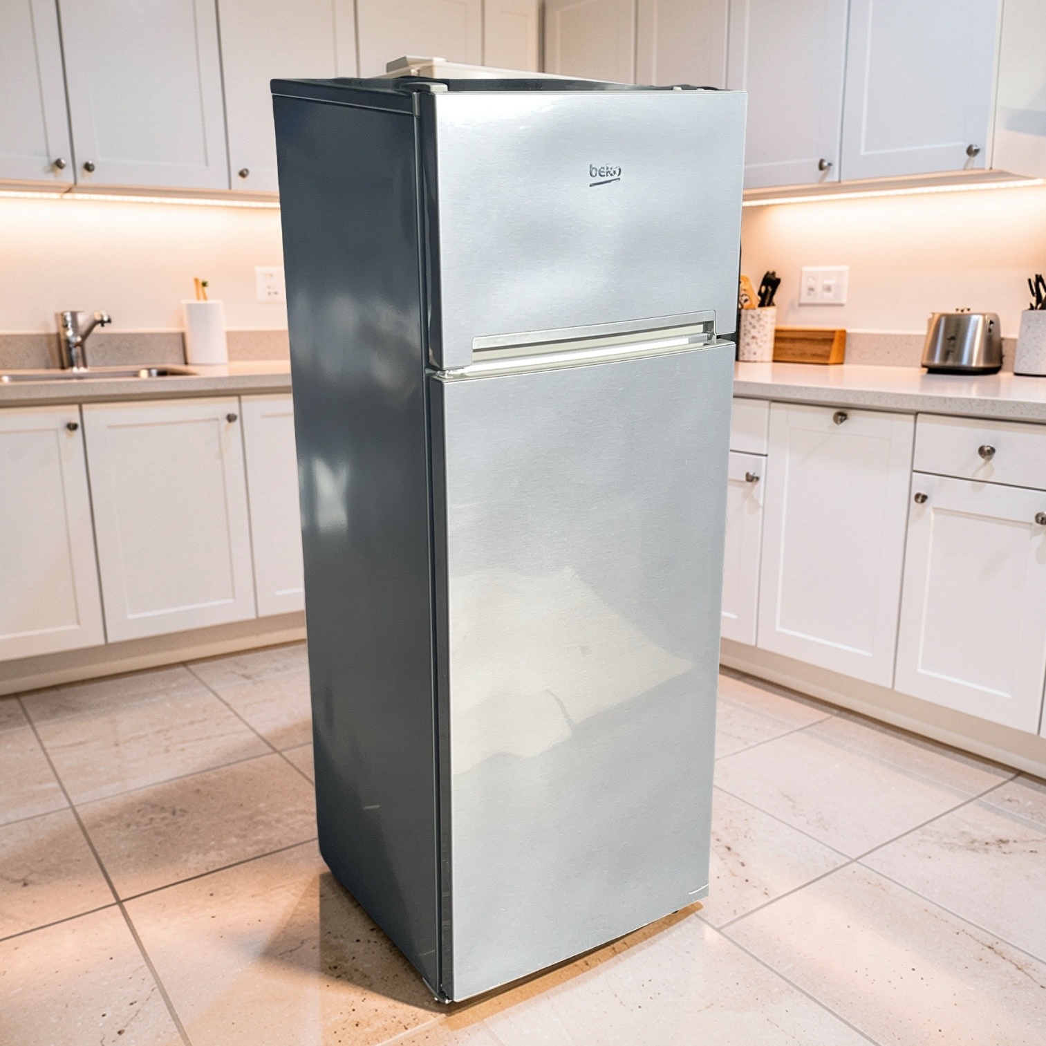 Koelvriescombinatie BEKO RVS 223liter RDSA240K30XBN Outlet €229,-